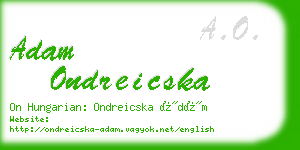 adam ondreicska business card